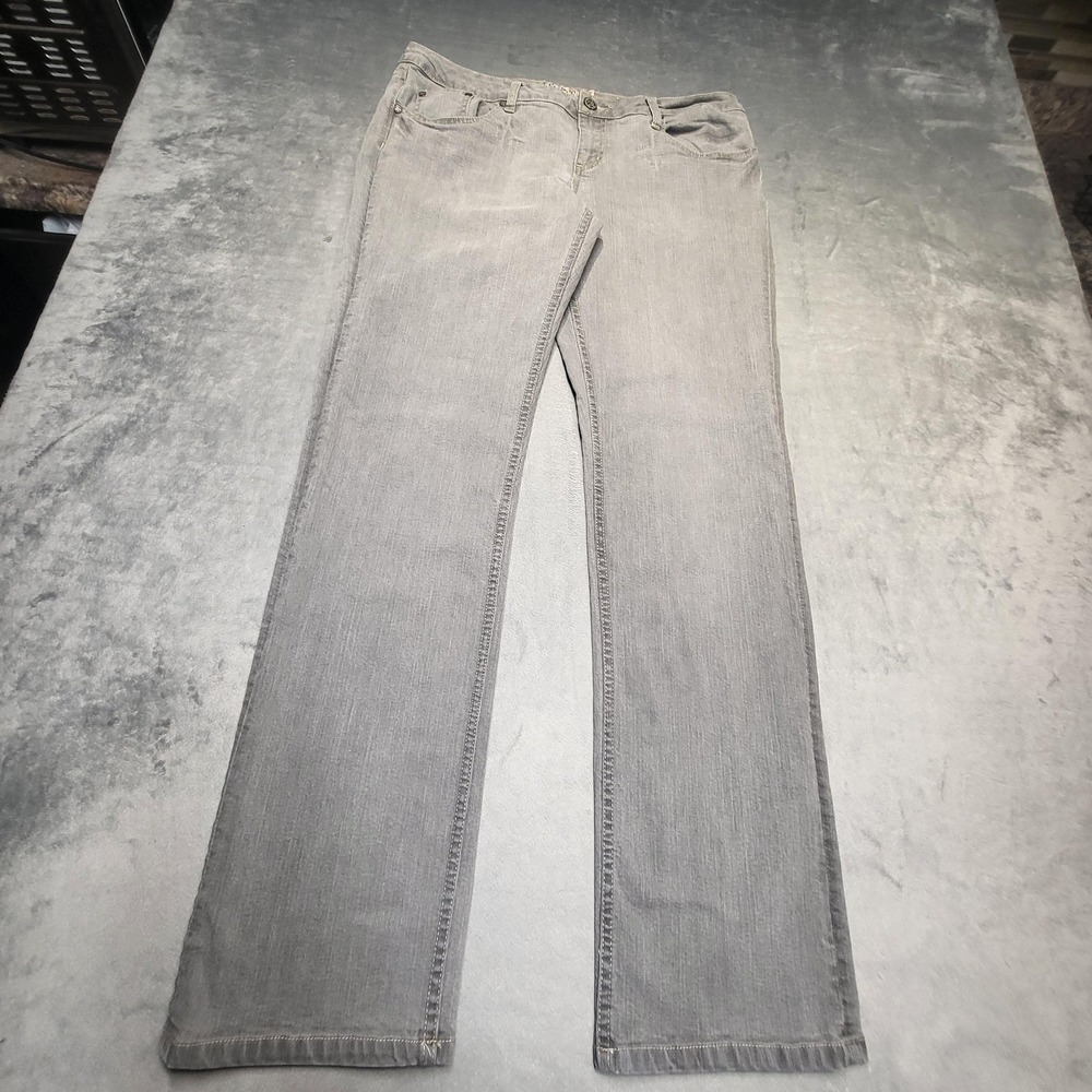 American Rag Jeans Juniors 13 Gray Straight Regular Stretch Light Wash